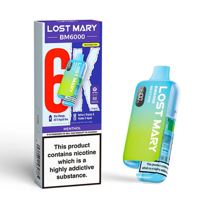 Lost Mary BM6000 Refillable Pod Kit - Menthol