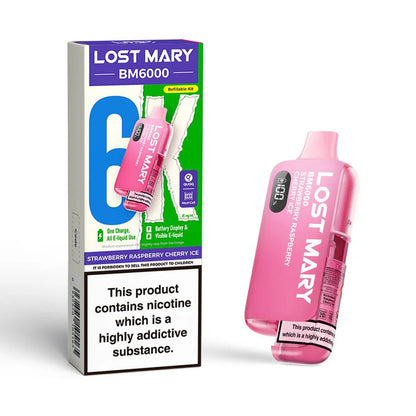 Lost Mary BM6000 Refillable Pod Kit - Strawberry Raspberry Cherry Ice