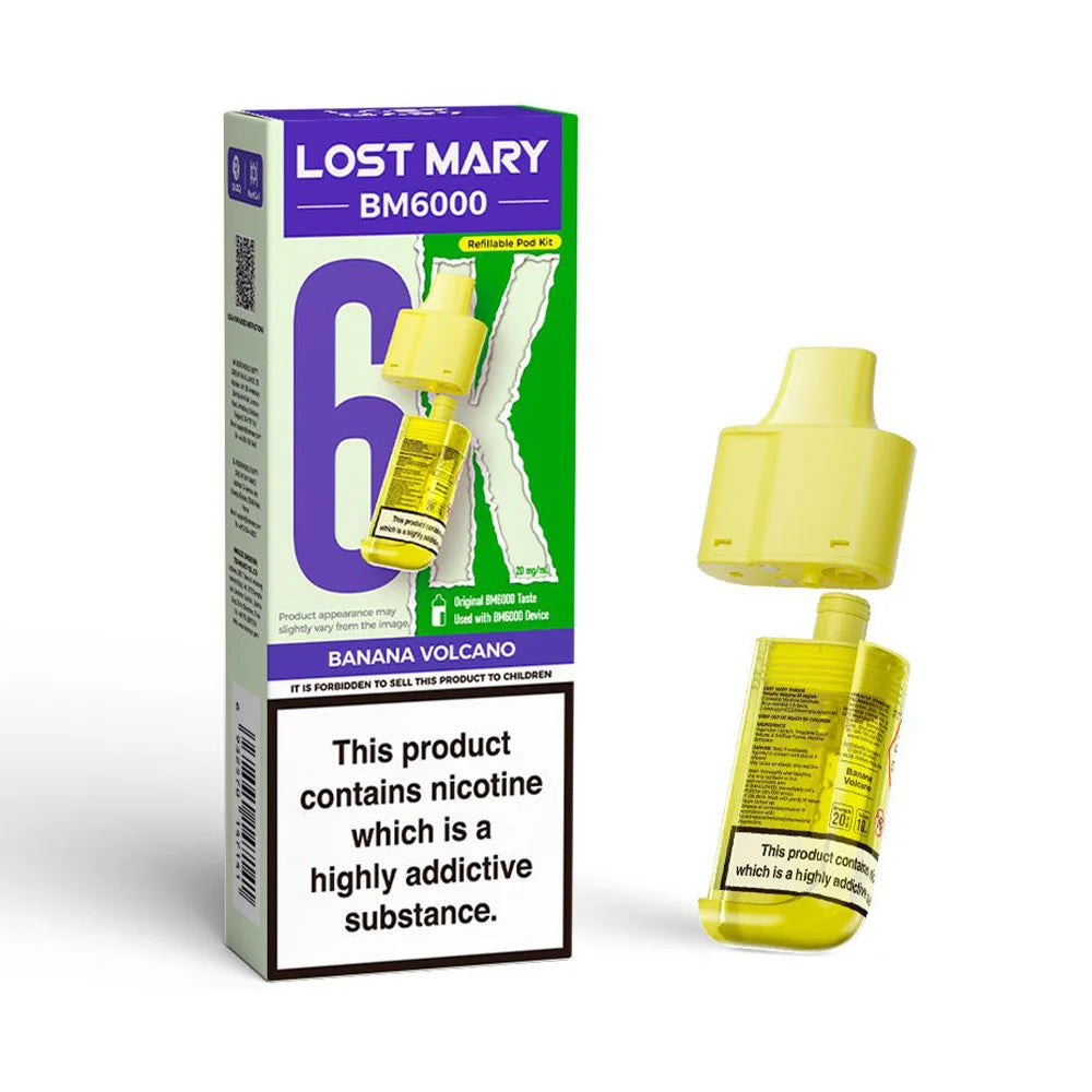 Lost Mary BM6000 Refillable Pod - Banana Volcano
