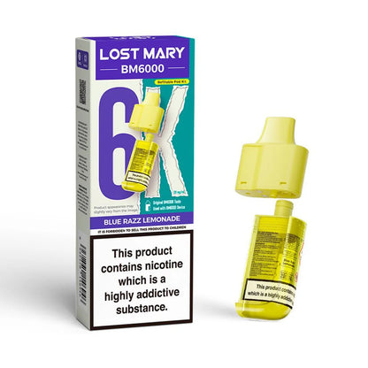 Lost Mary BM6000 Refillable Pod - Blue Razz Lemonade