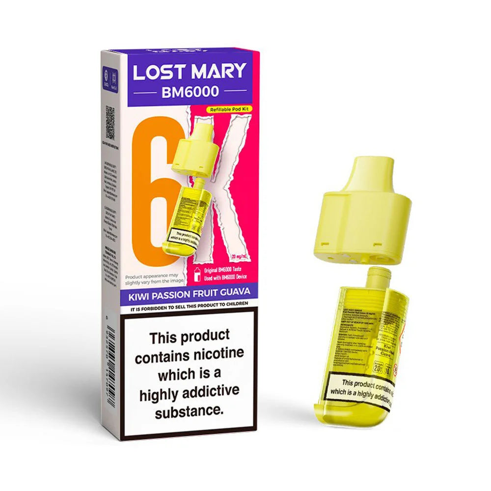 Lost Mary BM6000 Refillable Pod - Kiwi Passion Fruit Guava