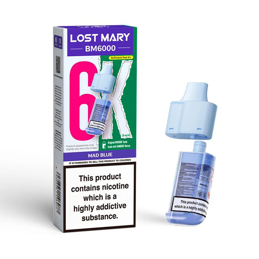 Lost Mary BM6000 Refillable Pod - Mad Blue