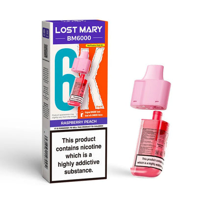 Lost Mary BM6000 Refillable Pod - Raspberry Peach