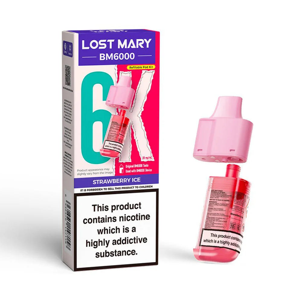 Lost Mary BM6000 Refillable Pod - Strawberry Ice
