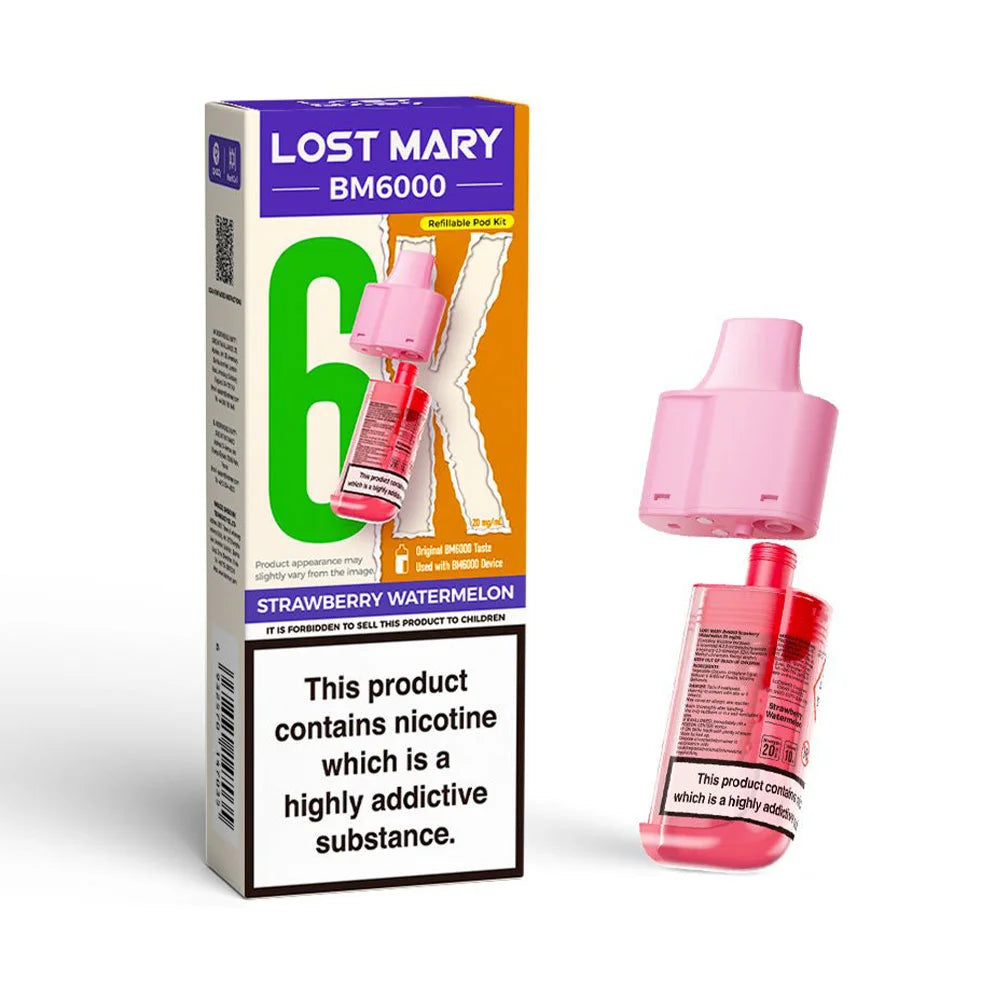 Lost Mary BM6000 Refillable Pod - Starwberry Watermelon