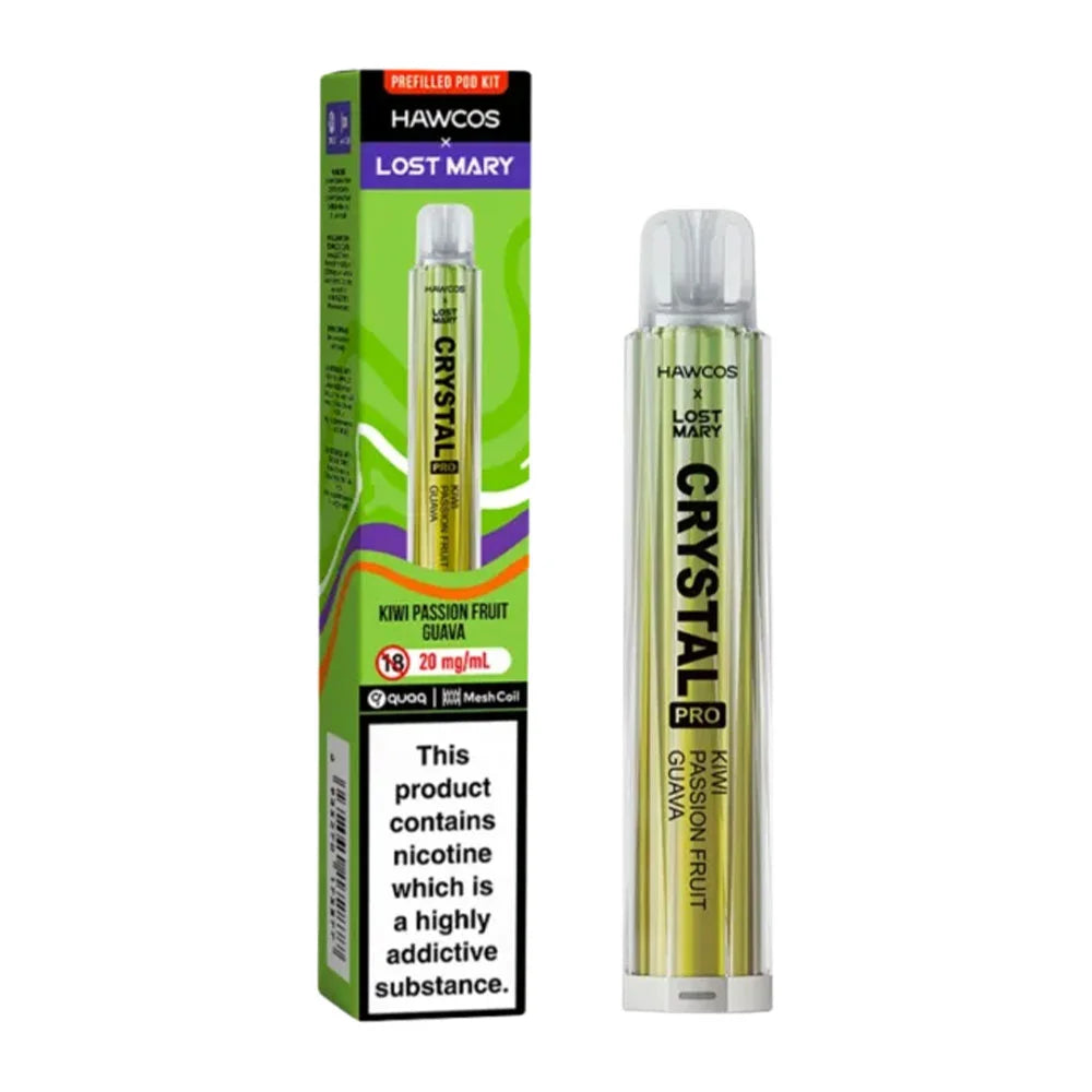 Lost Mary x Hawcos Crystal 600 Prefilled Pod Kit - Kiwi Passion Fruit Guava
