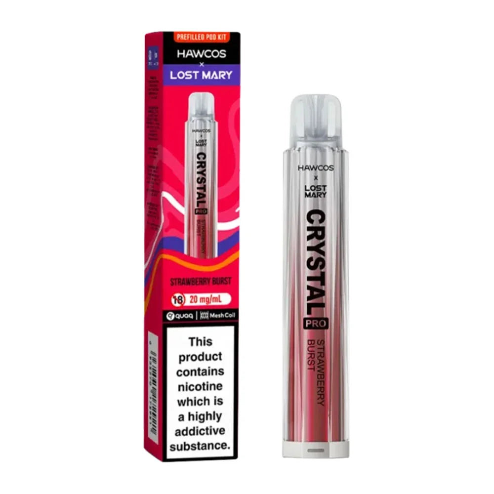 Lost Mary x Hawcos Crystal 600 Prefilled Pod Kit - Strawberry Burst