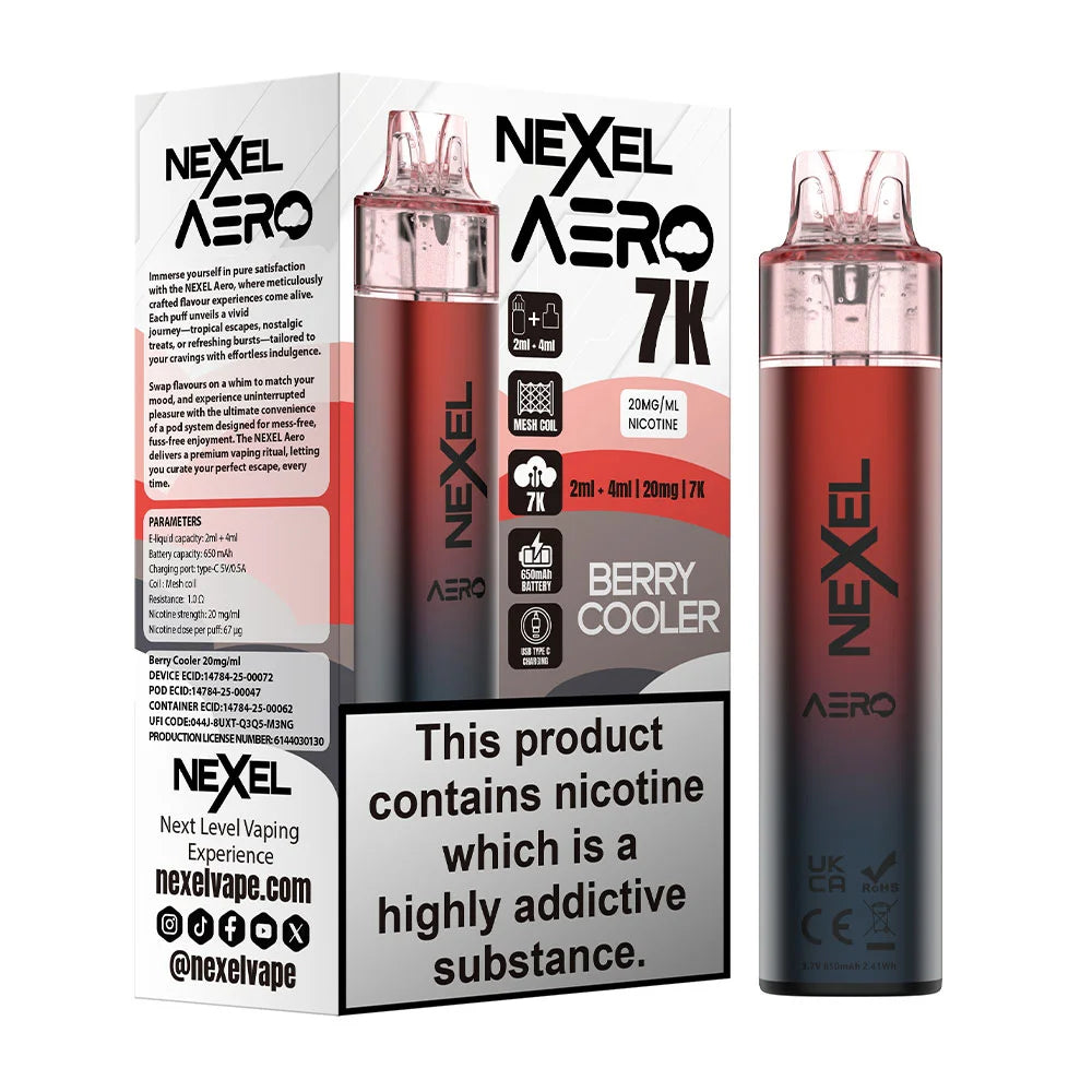 Nexel Aero 7K Prefilled Pod Kit - Berry Cooler