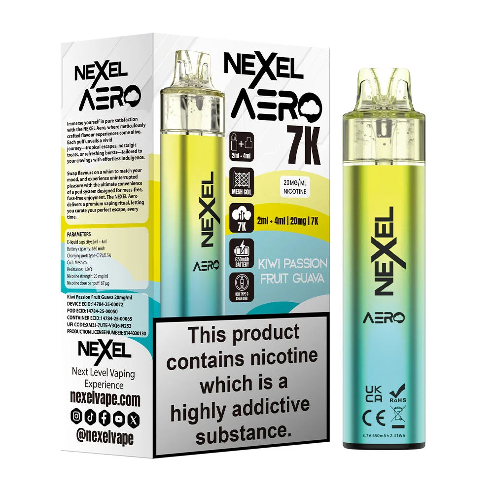 Nexel Aero 7K Prefilled Pod Kit - Kiwi Passion Fruit Guava