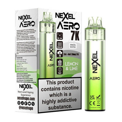 Nexel Aero 7K Prefilled Pod Kit - Lemon & Lime