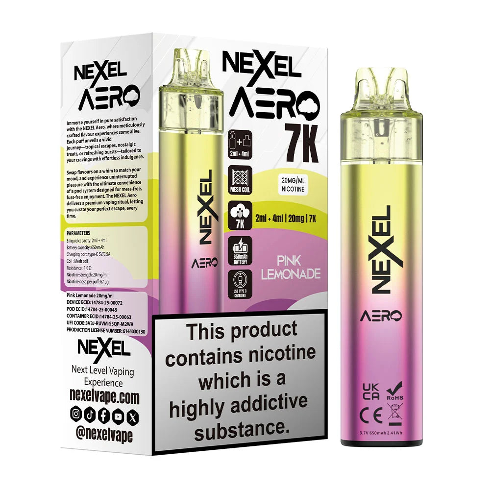 Nexel Aero 7K Prefilled Pod Kit - Pink Lemonade
