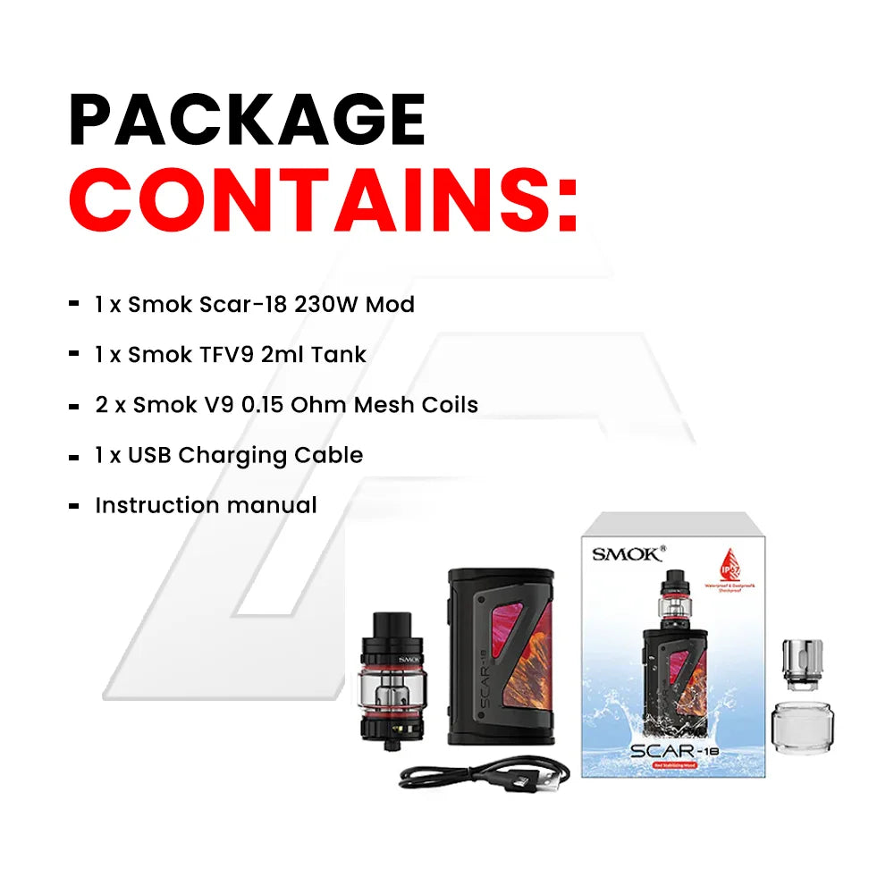 Package Contains Smok Scar 18
