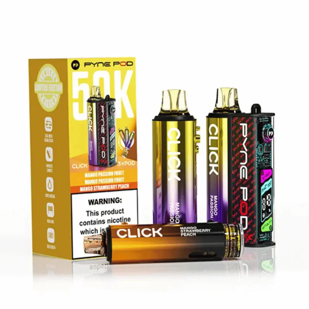 Pyne Pod Click 50K Puffs Prefilled Pod Kit - Mango Edition