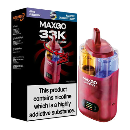 RELX Maxgo 33K Prefilled Pod Kit - Blueberry Cranberry Cherry / Grape Bubblegum
