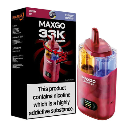 RELX Maxgo 33K Prefilled Pod Kit - Cherry Ice - Blueberry Raspberry