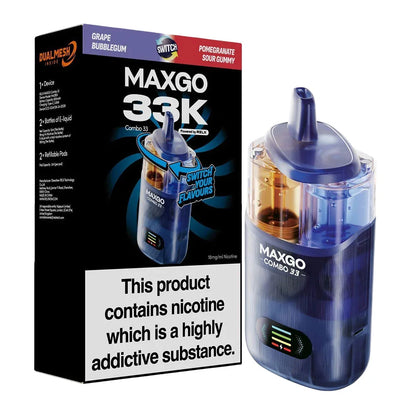 RELX Maxgo 33K Prefilled Pod Kit - Bubblegum Pomegranate / Sour Gummy