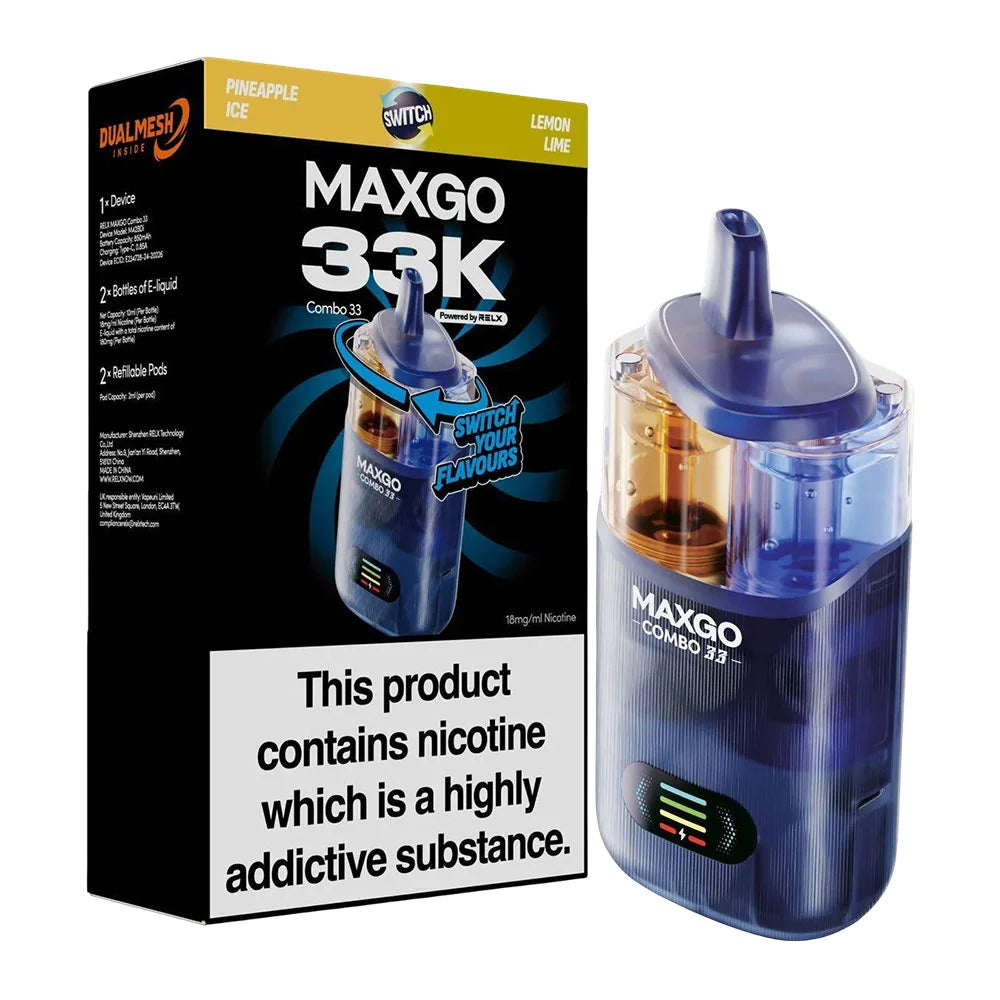 RELX Maxgo 33K Prefilled Pod Kit - Lemon Lime / Pineapple Ice