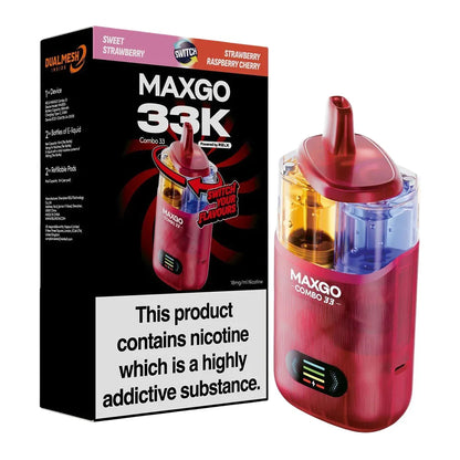 RELX Maxgo 33K Prefilled Pod Kit - Strawberry Raspberry Cherry / Sweet Raspberry