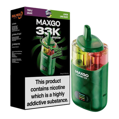 RELX Maxgo 33K Prefilled Pod Kit - Triple Grape / Lemon Lime Grape
