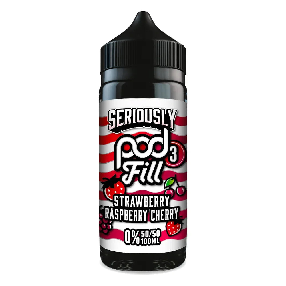 Doozy Seriously Pod Fill 3 100ml Shortfill E Liquid - Strawberry Raspberry Cherry
