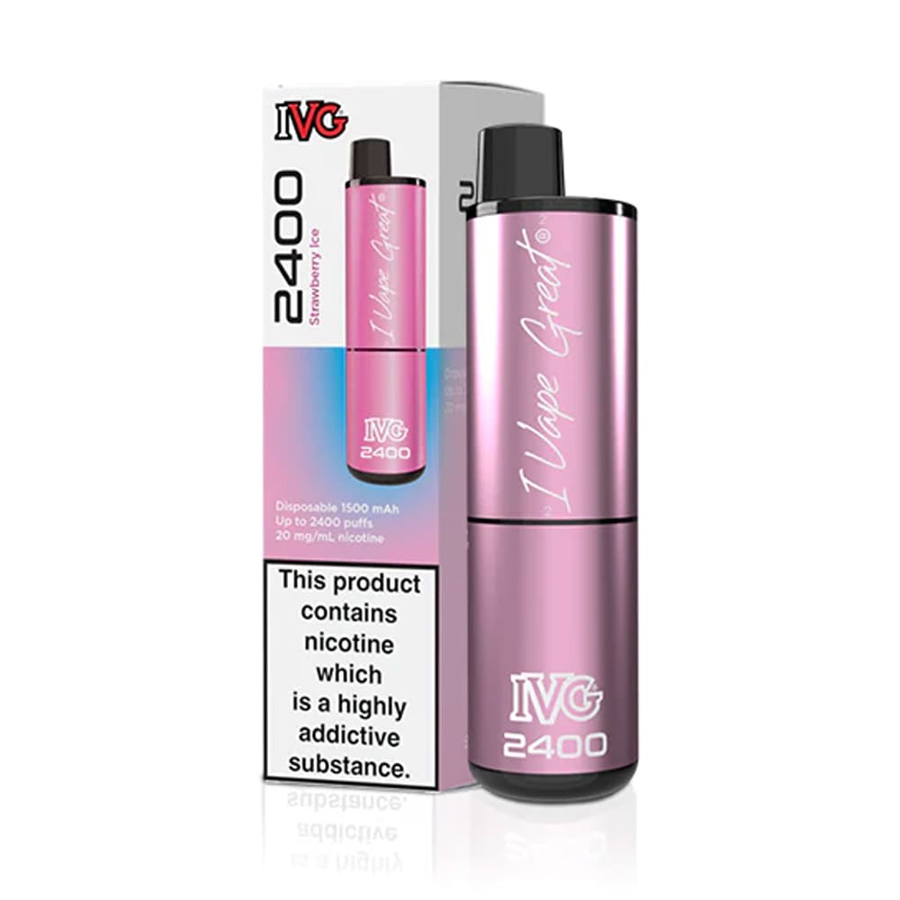 IVG Strawberry Ice 2400 Puffs Disposable Vape