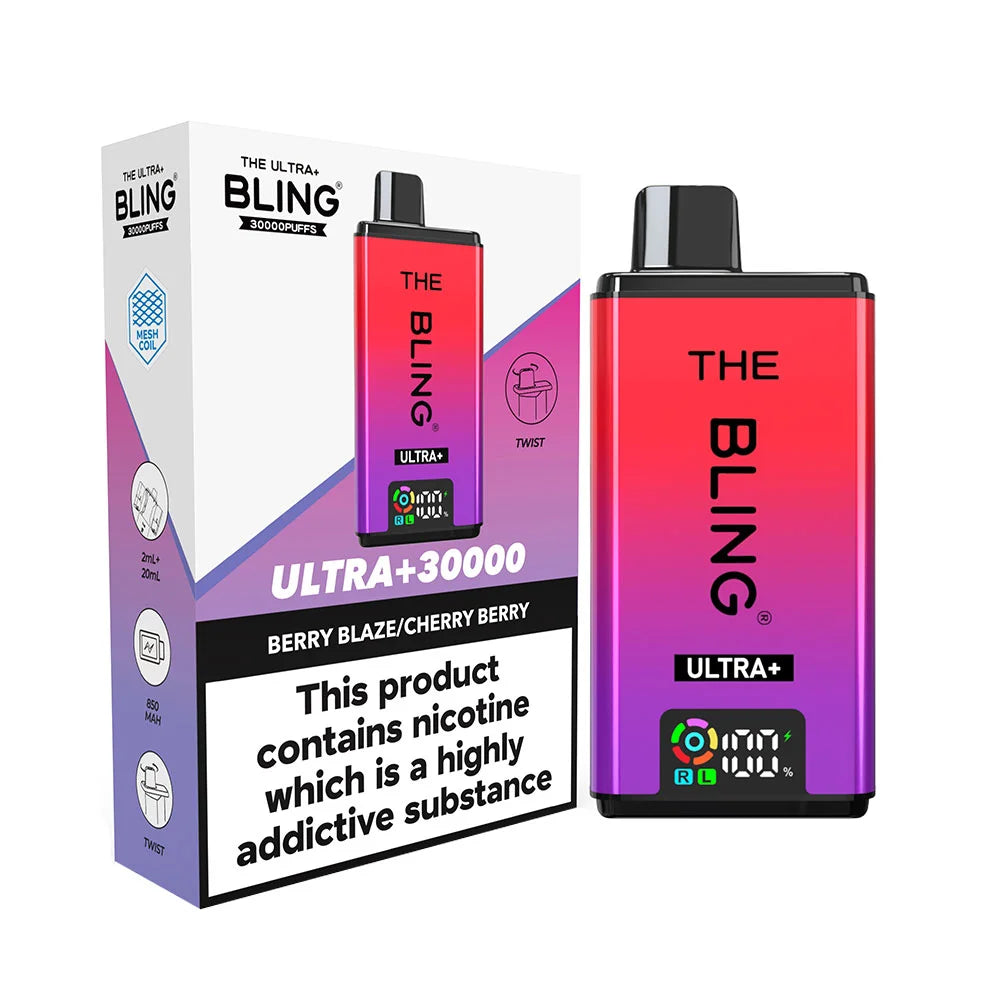 The Bling Ultra Plus 30K Prefilled Pod Kit - Berry Blaze / Cherry Berry