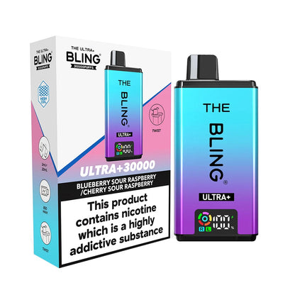 The Bling Ultra Plus 30K Prefilled Pod Kit - Blueberry Sour Raspberry / Cherry Sour Raspberry