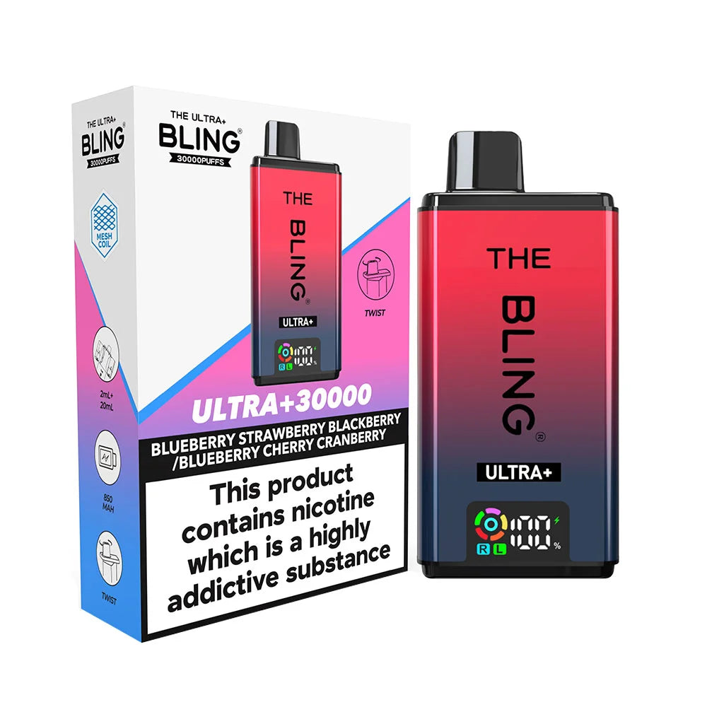 The Bling Ultra Plus 30K Prefilled Pod Kit - Blueberry Strawberry Blackberry / Blueberry Cherry Cranberry