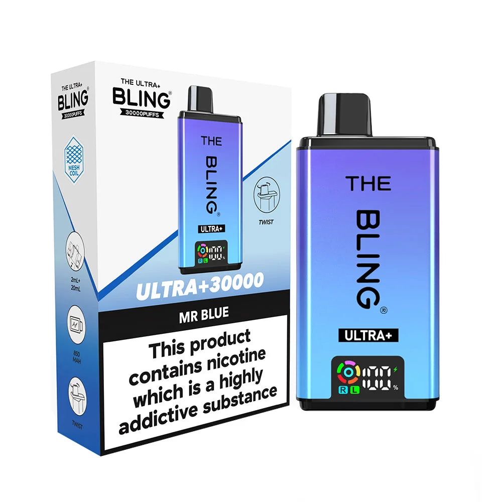 The Bling Ultra Plus 30K Prefilled Pod Kit - Mr Blue