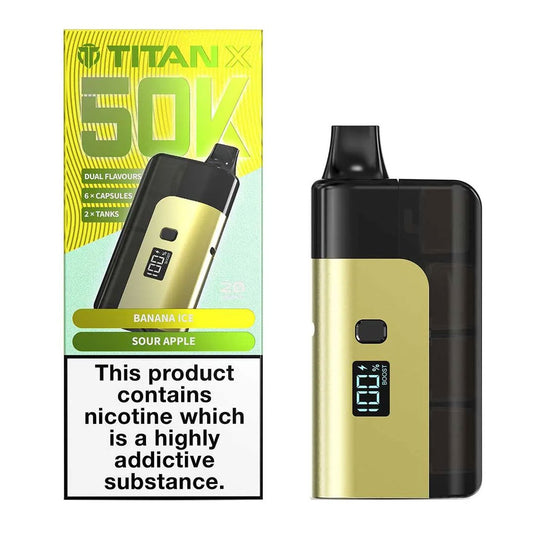 Titan X 50K Prefilled Pod Kit - Banana Ice / Sour Apple