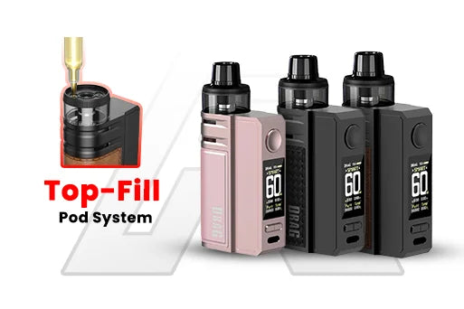 Top Fill Pod System in drag e60