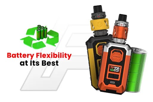 Vaporesso Armour Max Battery flexibility