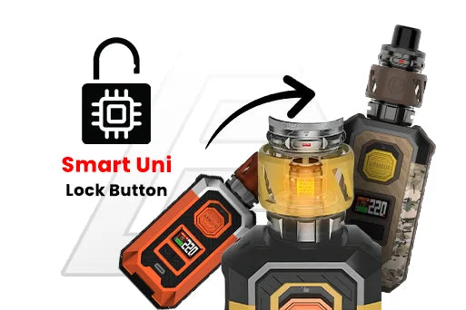 Vaporesso Armour Max Kit smart uni lock button