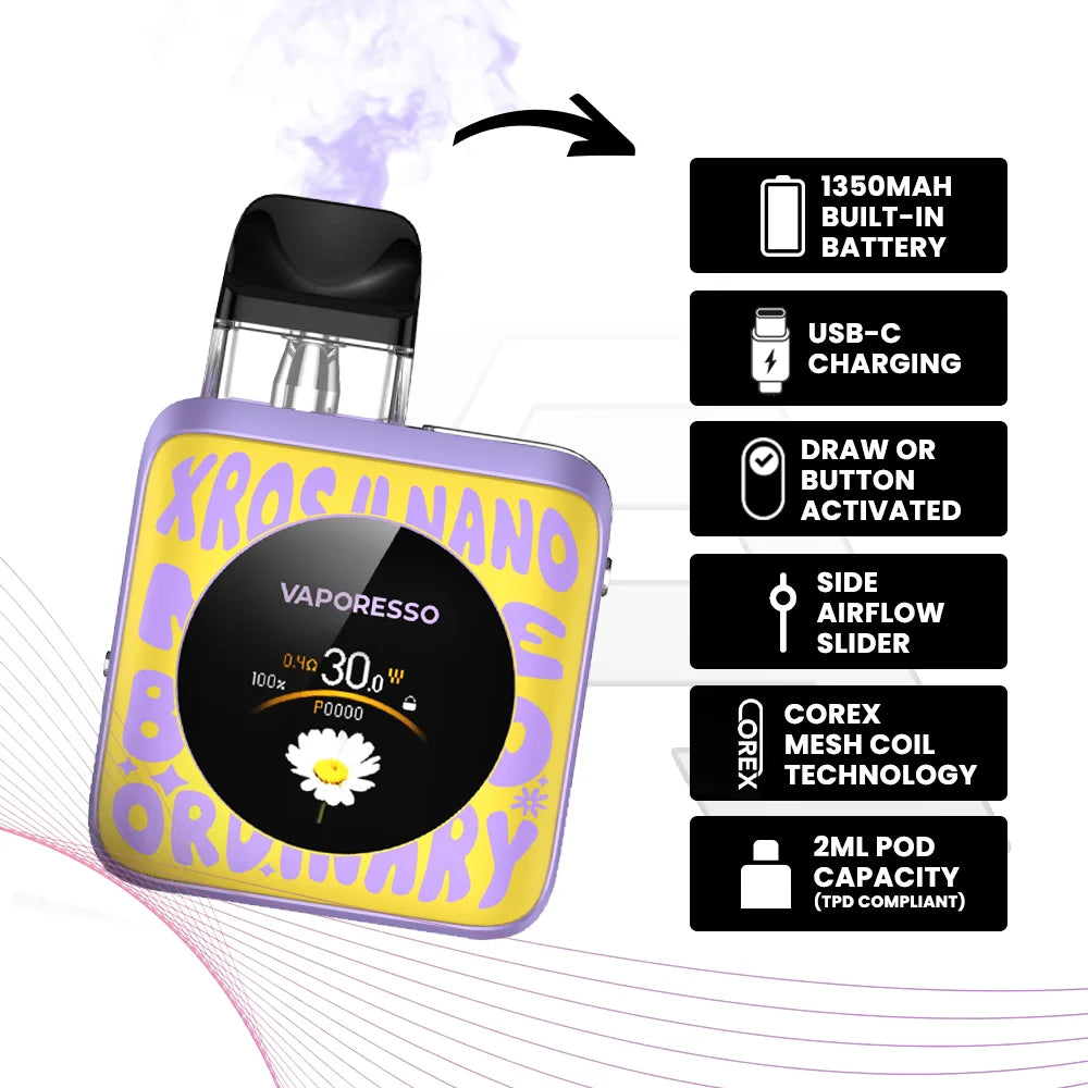 Vaporesso Xros Nano 4 features full devices