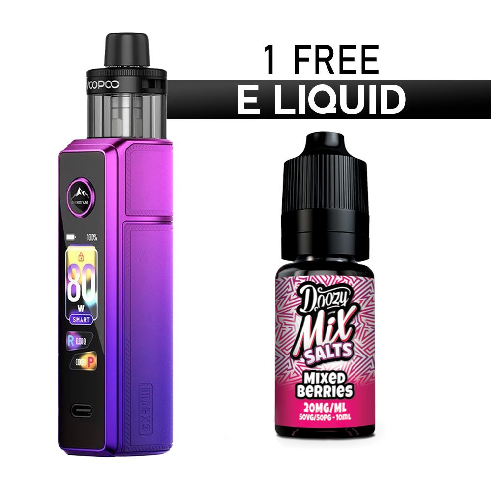 Voopoo Drag X3 80W Pod Mod Kit With Free Nic Salt