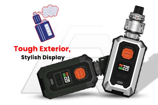 tough_exterior_stylish_display_in_Vaporesso_armour_max_kit