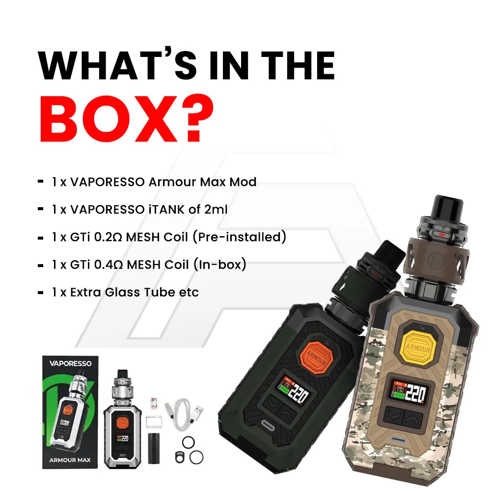 whats in the box Vaporesso Armour Max_Kit