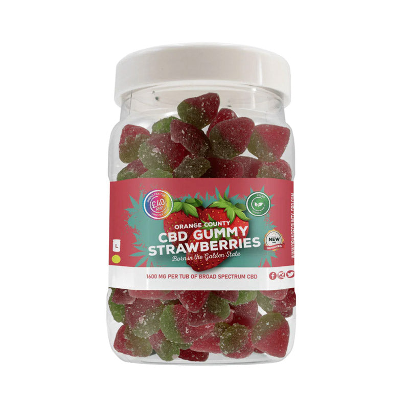 CBD Gummy Strawberries Large Tub 3200mg
